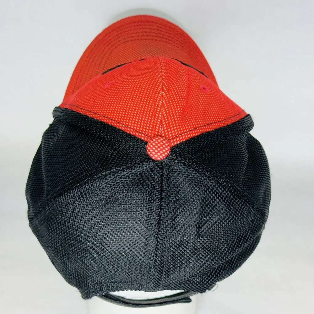 Snap-On Tools‎ Adjustable Strap Back Red Black Mesh Overlay Cap Hat